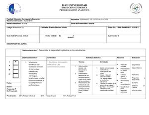 Seminario De Especializacion Programacion Analitica 26063 0