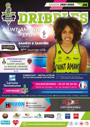 Magazine de Match Saint-Amand vs Lyon