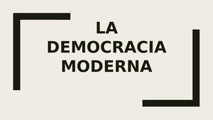 La Democracia Moderna