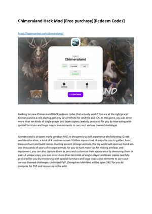 Chimeraland Hack Mod (Free Purchase)[redeem Codes]