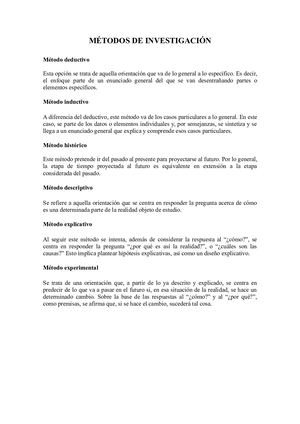 Métodos De Investigación Revista Investigacion