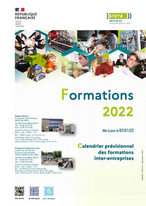 Calendrier Formations 2022 01 07