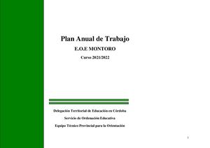 Plan De Trabajo Eoe 2021 22 Fray Albino