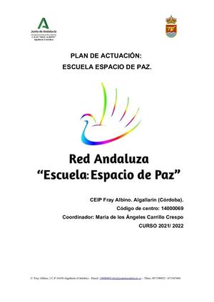 Escuela Espacio De Paz 21 22