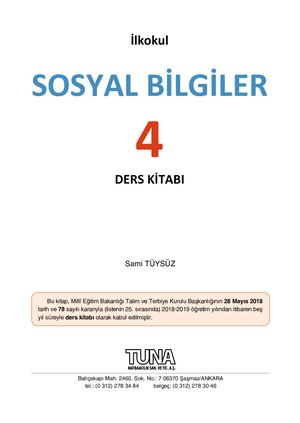 MEB 4. SINIF SOSYAL BİLGİLER DERSİ