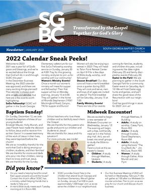 SGBC Newsletter | January 2022