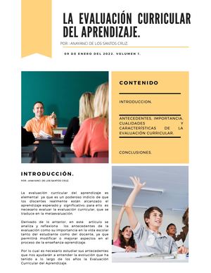 Evaluación Curricular Del Aprendizaje