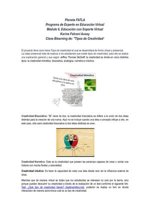 TIPOS DE CREATIVIDAD