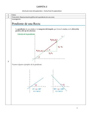 Pendiente De Una Recta