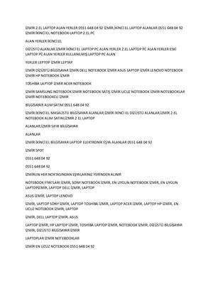 Manisa'da laptop alanlar 0551 648 04 92