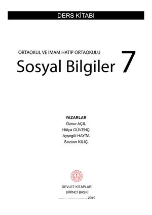 Sosyal Bilgiler 7. Sınıf Ders Kitabı
