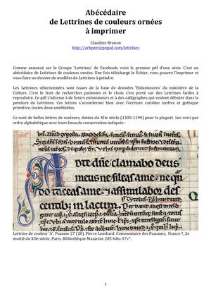 26 Lettrines à Télécharger