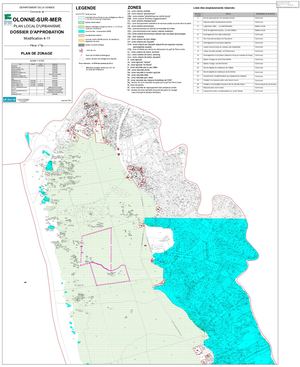 Plan de zonage 5a PLU Olonne sur Mer