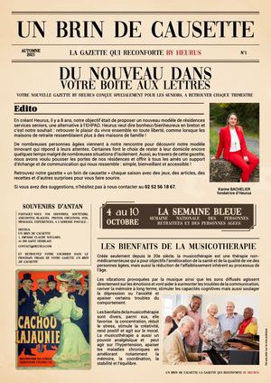 Gazette "Un Brin De Causette N°1" Heurus - Automne 2021