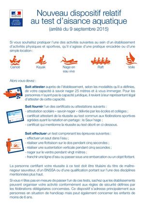 Fiche Dispositif Test D'aisance Aquatique