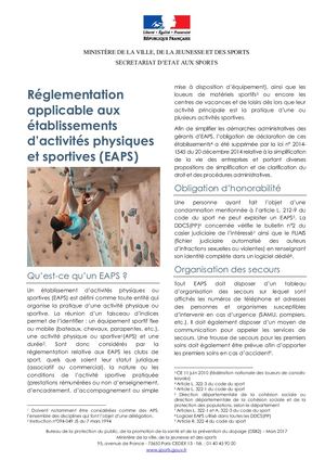 Fiche Réglementation Des EAPS 9 03 2017