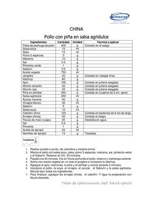 Recetas De Gastronomia Asiatica Chef David Garcia