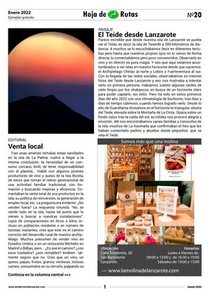 N20 Hoja De Ruta Enero 2022 Senderismo Lanzarote