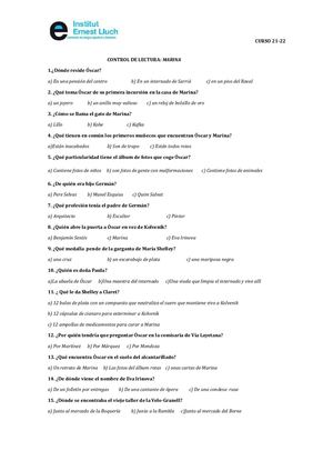 Marina Control De Lectura