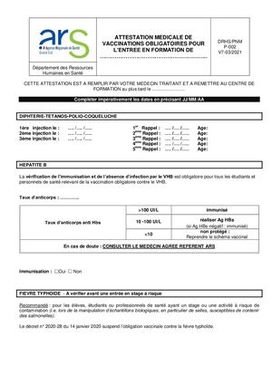 Fiche De Vaccination 20210 1
