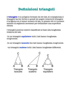 Definizioni triangoli