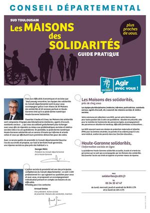 Guide pratique des Maisons Des Solidarités - Sud toulousain