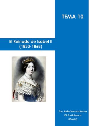 Tema 10 Revolucion Liberal En El Reinado De Isabel Ii