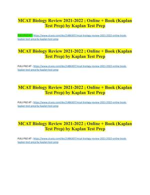 Mcat Biology Review 2021