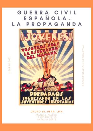 Grupo 10. Tema 9: Propaganda de la Guerra Civil Española
