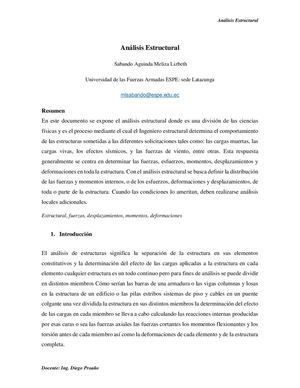 Ensayo Análisis Estructural