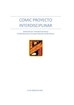 Comic Proyecto Interdisciplinar