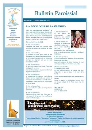 Bulletin Janvier/Fevrier 2022