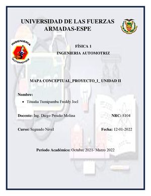 Tituaña Freddy Mapa Conceptual Proyecto I Primera Ley De Newton Unidad 2