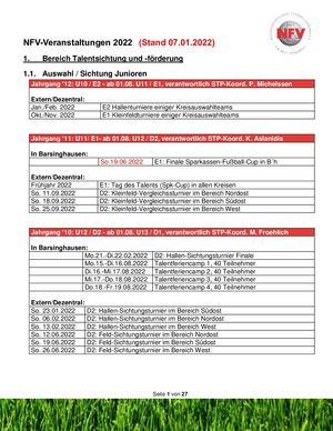 NFV Lehrgangsplan 2022