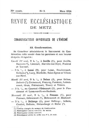 Revue Ecclésiastique de Metz 1924-03