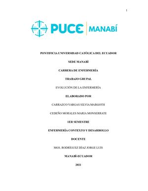 Informe Grupal Evolución De Enfermería-Jean Watson