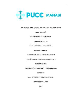 Informe Grupal Evolución De Enfermería-Jean Watson