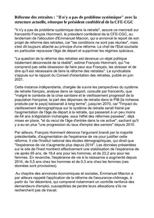 Calaméo - Réforme des retraites : "Il n'y a pas de problème systèmique ...