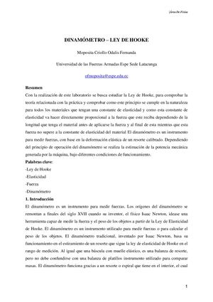 Ensayo Dinamómetro