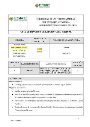 Vergara Juan Informe Proyecto Final U2 Prototipo Primera Ley De Newton