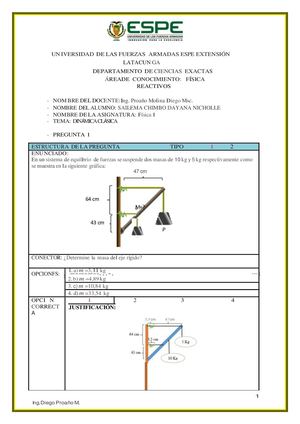 Reactivo De Dinámica Clasica Sailema Dayana