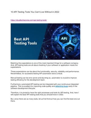 10 Api Testing Tools You Can