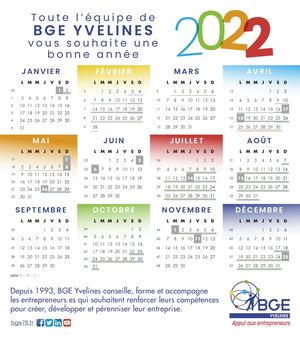 Calendrier 2022 - Bge78