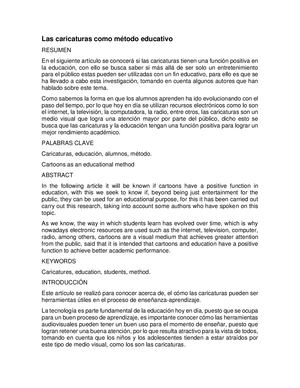 Las Caricaturas Como Método Educativo