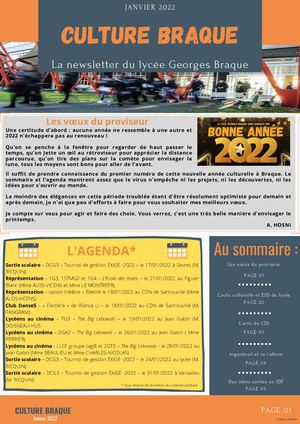 Newsletter Janvier 2022