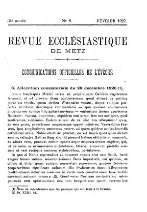 Revue Ecclésiastique de Metz 1927-02