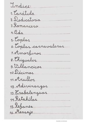 Albúm de poesía popular Camila Molina