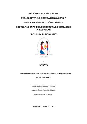 LA IMPORTANCIA DEL DESARROLLO DEL LENGUAJE ORAL