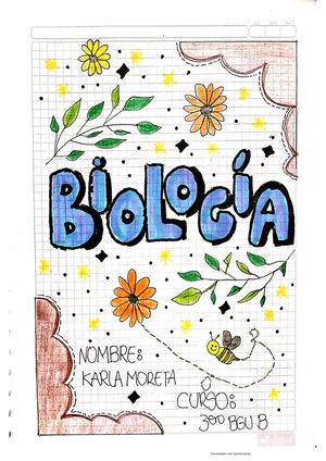 Cuaderno De Biología Moreta Karla 3B