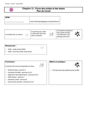 TspéPC Chap 16 Force des acides et des bases